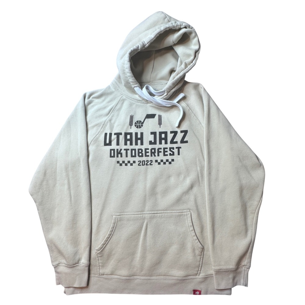 Sportiqe Hoodie‎ Mens XXL Cream Utah Jazz Oktoberfest 2022 Raglan Sweatshirt